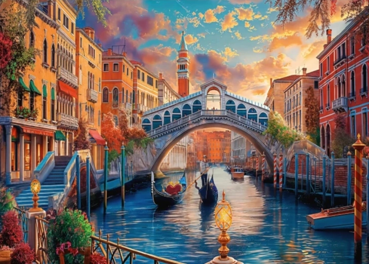 Puzzle oslikane Venecije 1000 dijelova