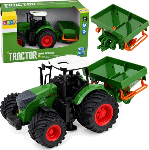 Poljoprivredni traktor sa sijačicom 1:24 s gumenim kotačima