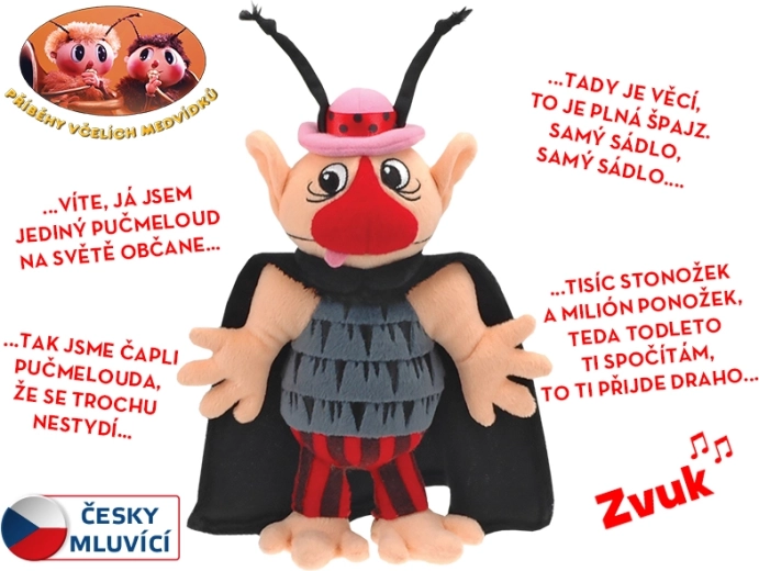 Priče o medvjedićima pčelarima – plišani Pučmeloud 37 cm, govori češki