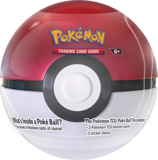 Tin in the shape of a Poké Ball (a collectible piece and a storage box)