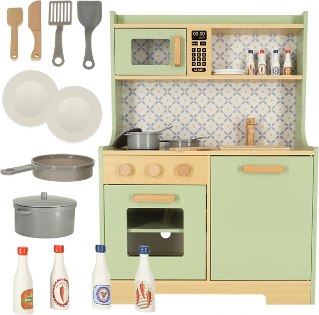 Dječja drvena kuhinja u mint boji