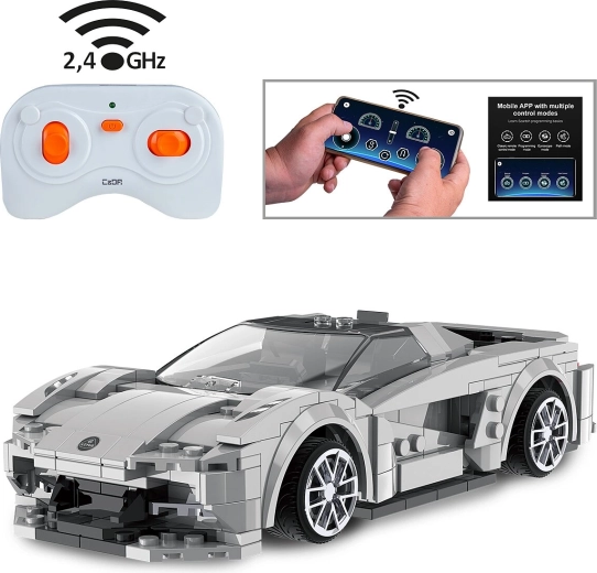 Komplet za sastavljanje daljinski upravljanog automobila CaDA Lotus Evija 1:18, sivi
