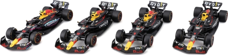 Bburago Formula Racing F1 set 4 modela Oracle Red Bull Racing 1:43 Verstappen i Pérez