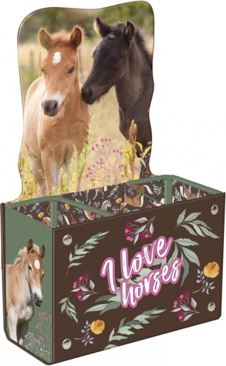 Stationery holder with a horse motif