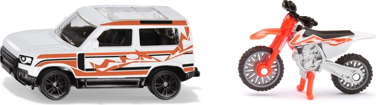 Siku set Land Rover Defender i motokros motocikl KTM 450 SX-F