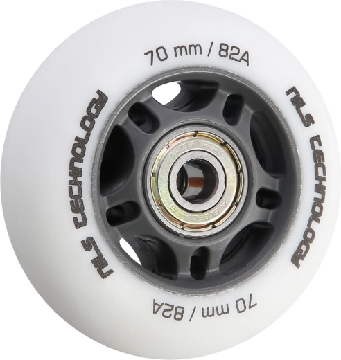 Mat kotači NILS Extreme PU 70 mm 82A s ležajevima ABEC 9, bijela, 4 kom
