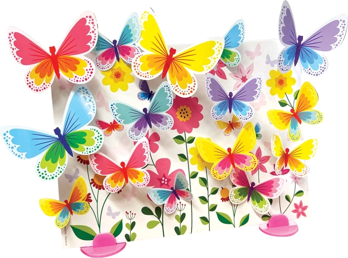Colorful 3D butterflies