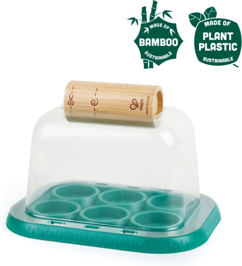 Hape Nature Fun Bamboo Mini Greenhouse for Little Gardeners