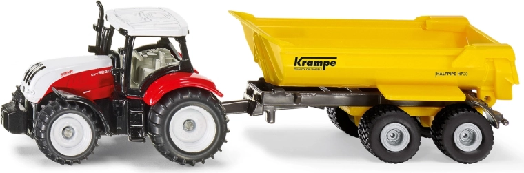 Siku traktor Steyr s kiper prikolicom Krampe
