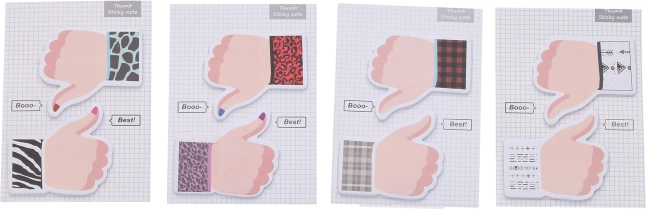 Samoljepljivi blok u obliku ruke 7,3 × 10 cm, 4 varijante