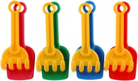 Teddies set za pijesak – lopatica i grabljice (miks boja)