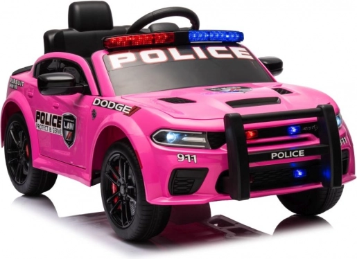 Dječje električno policijsko autiće DODGE Charger – ružičasto