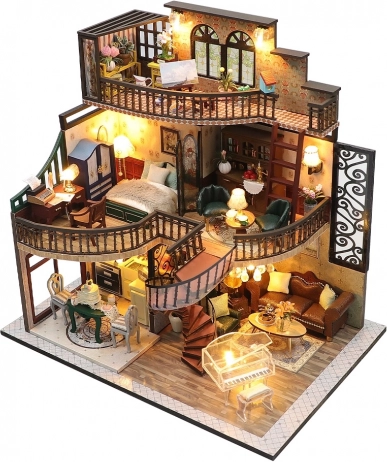 Mini kućica Paviljon snova – set za slaganje s LED osvjetljenjem 2KIDS TOYS