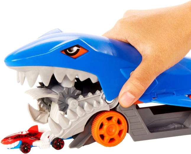 Shark jaws catch cars