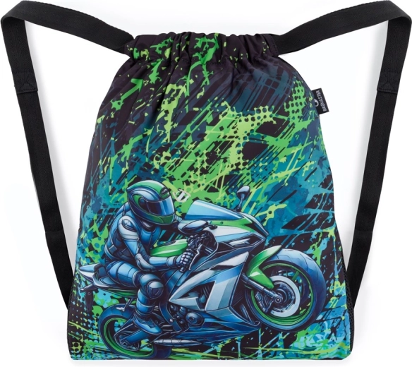 Bagmaster školska vreća za papuče i tjelesni s motivom motora