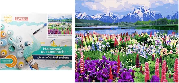 Slikanje po brojevima Iznad planinskog jezera