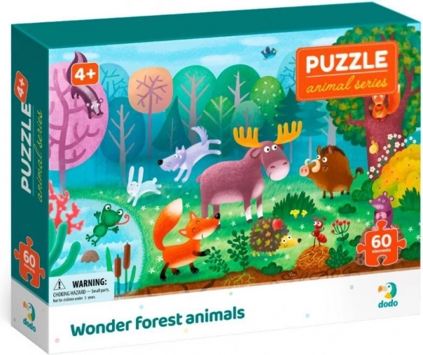 Puzzle Biomi šumske životinje 60 dijelova