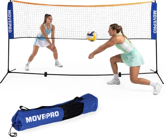 MOVEPRO univerzalna sklopiva sportska mreža 3u1 305 × 140 cm s torbom