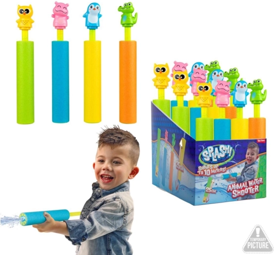 Foam water blaster with animal 25 cm