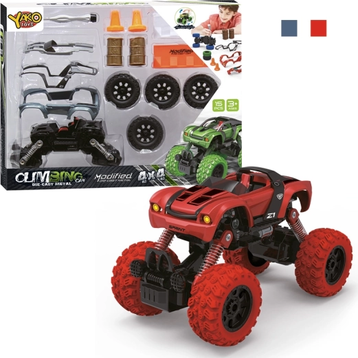 Konstruktorski set terenskog auta 4WD 1:32 s pull-back pogonom, 15 dijelova