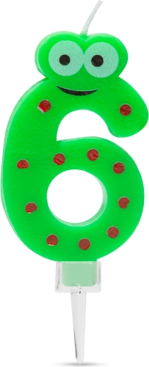 Number 6 Birthday Candle