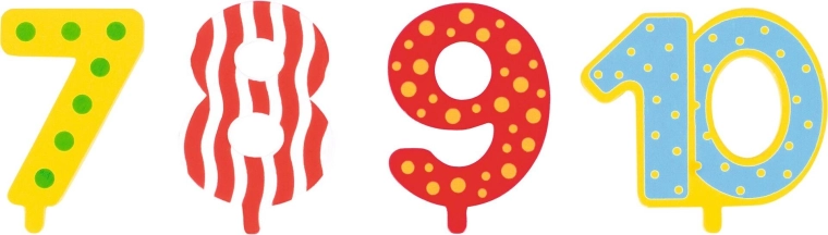 Additional Numbers 7–10 for Birthday Train