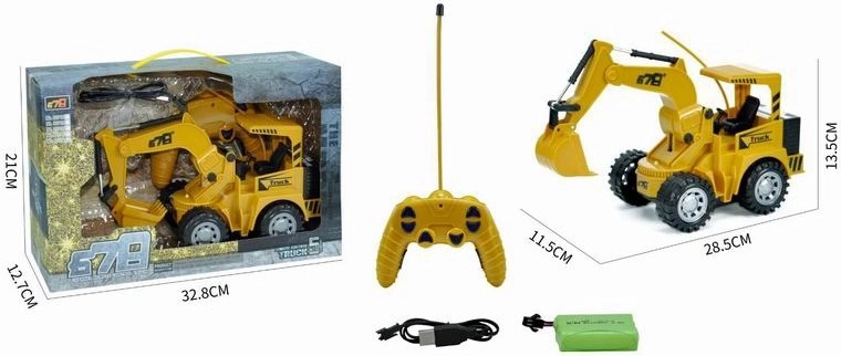 RC daljinski upravljani građevinski bager 5CH s USB punjenjem