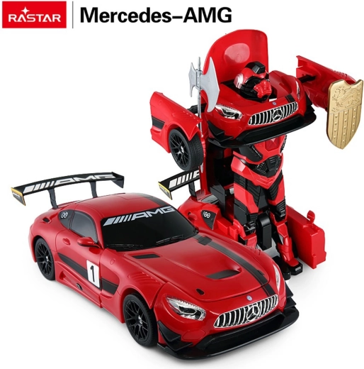 Rastar RC car and robot 2-in-1 Mercedes-AMG GT3 1:14 red