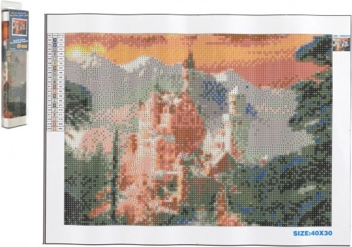 Dijamantno slikanje NORIMPEX – Neuschwanstein zimi 30 × 40 cm