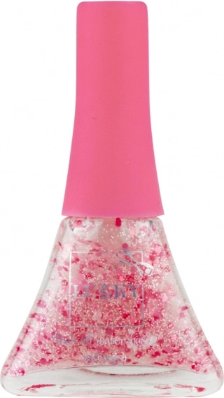 LUKKY Peel-Off Glitter Nail Polish – White-Pink