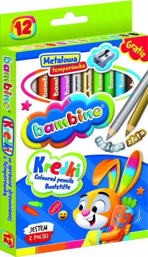 Bambino okrugle bojice 12 boja s šiljilom
