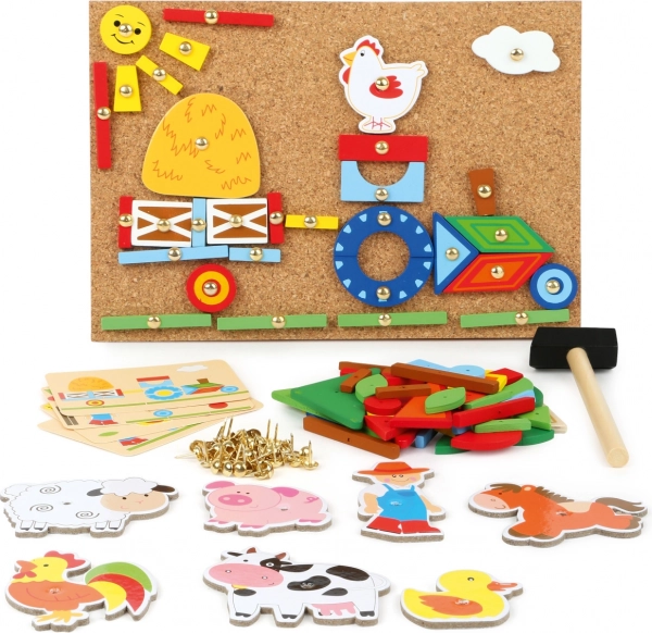 Zakucavanje Na farmi – kreativna pluta mozaik za djecu