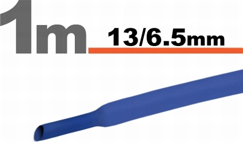 Blue heat-shrink tubing 13 / 6.5 mm