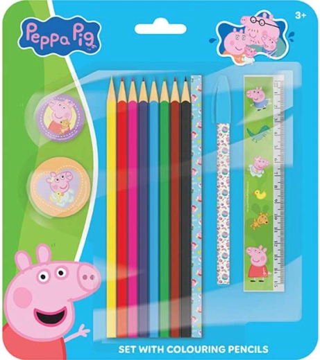 Set za pisanje i crtanje Peppa Pig s bojicama