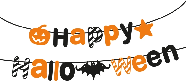 Paper Halloween Garland Happy Halloween 3.5 m