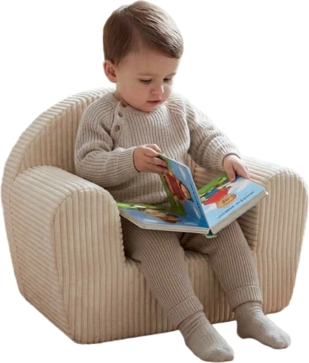 New Baby Children's Corduroy Armchair in Cream