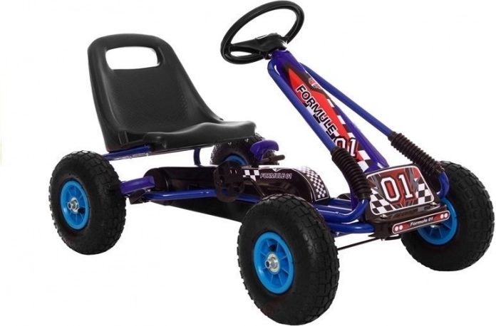 Pedalina karting A-15 s napuhujućim kotačima – Plava