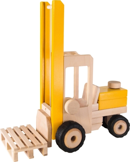 Wooden forklift truck