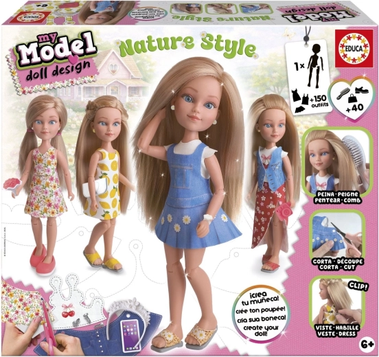 Educa kreativni set My Model Doll Design – prirodni stil