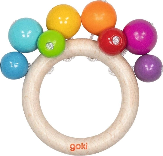 Sensory ring with rainbow beads - 1 piece