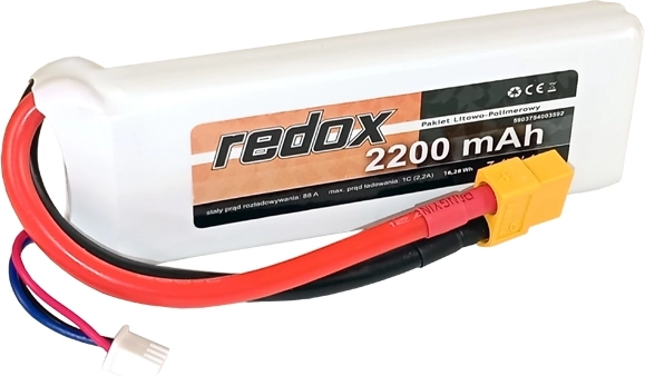 Akumulator Redox LiPo 2200 mAh 7,4 V 40C s konektorom XT-60