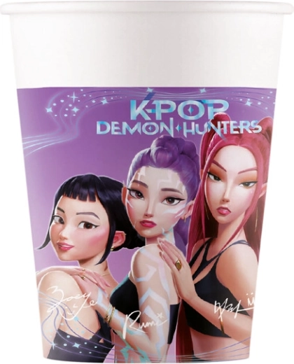 Paper Cups Demon Hunters K-POP 200 ml (8 pcs)