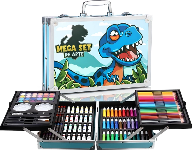 RENEW FORCE Children's Art Set with Dinosaurs, 145 Pieces