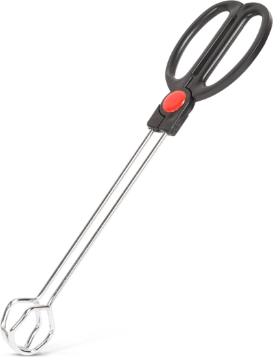Grill tongs with plastic handle