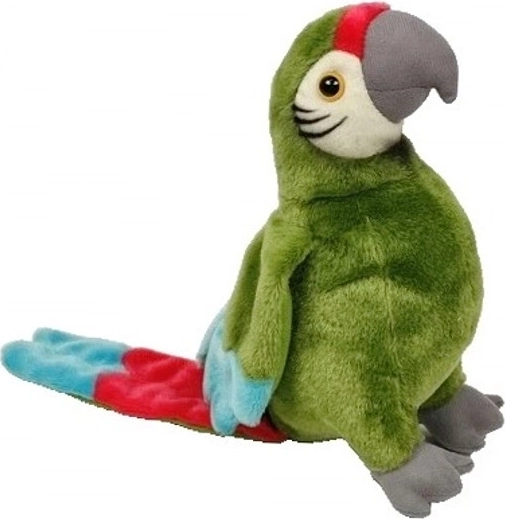 Olive Green Macaw Plush Parrot 25 cm