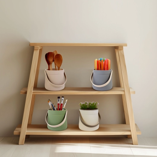 Decorative handled basket 11 × 18 cm - 1 piece