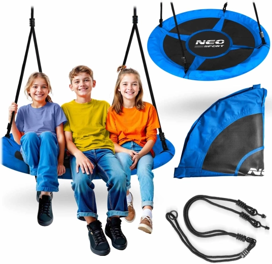 Neo-Sport okrugla ljuljačka tipa „gnijezdo rode” Swingo 115 cm