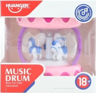 rozi dječji bubanj na baterije sa svjetlima i melodijama