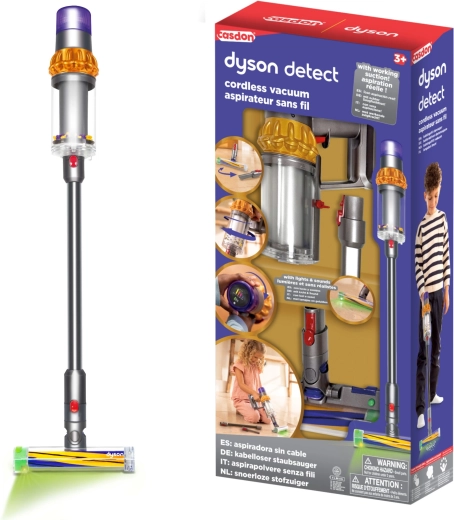 Casdon Dyson Detect children's cordless stick vacuum cleaner with light and sound