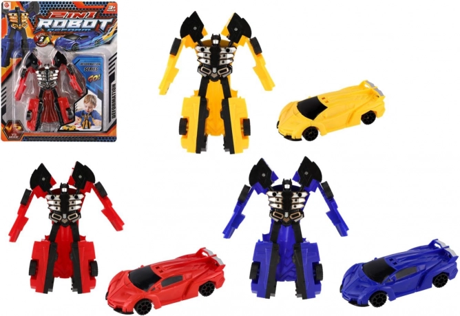 Transformirajući robot – auto 14 cm, plastika, 3 boje